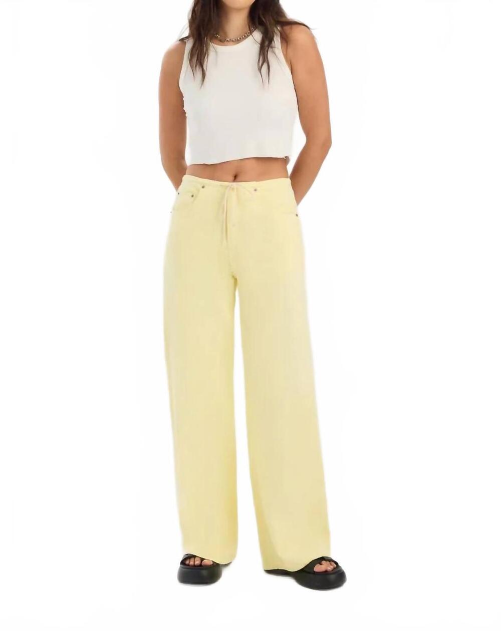 NEW DAZE madison mid rise wide leg jeans in sunny